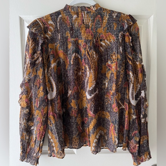 🚨PRICE DROP🚨 Ulla Johnson Lara Blouse in Amber, size 4 - Picture 2 of 12